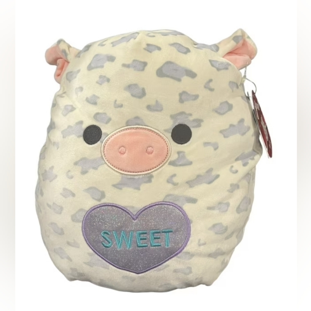 Cute Pig Plush with Heart Patch